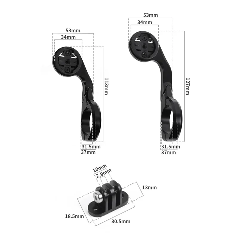 

AU-велосипедный компьютер, расширенная подставка, крепление на руль, кронштейн для камеры, адаптер для спортивной камеры Gopro IGPSPORT GARMIN, длинный, простой в использовании