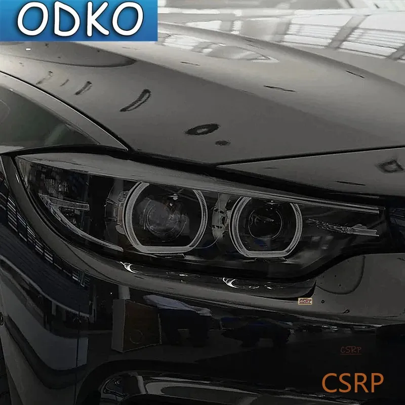 For BMW F30 F31 G20 F10 F11 G30 F40 F32 F22 F36 F07 F34 G32 G11 G15 Car Headlight Tint Smoked Black Protective Film TPU Sticker