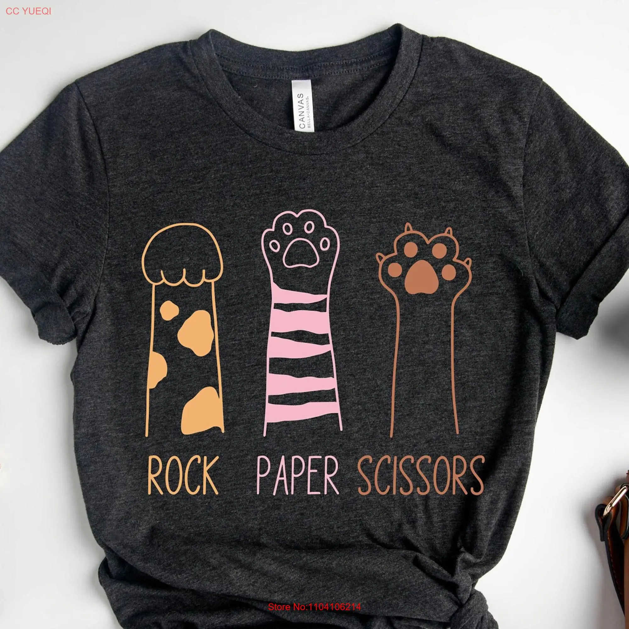 Rock Paper Scissors T Shirt Funny Cat Paw Crewneck SweaT for Lover Owner Paws long or short sleeves