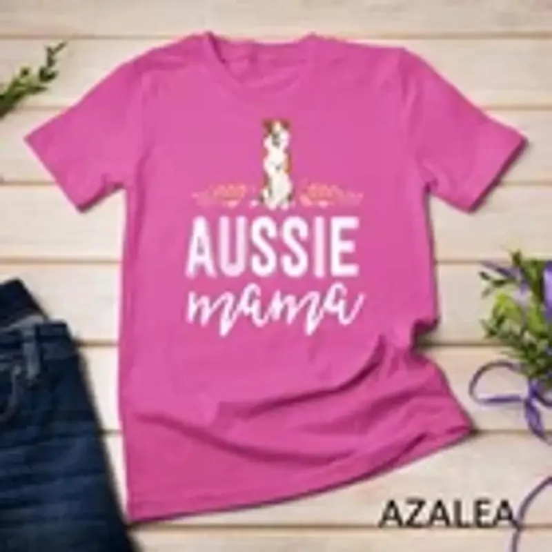 Aussie Mama Red Merle Australian Shepherd Farm Dog Mom Premium Unisex T shirt