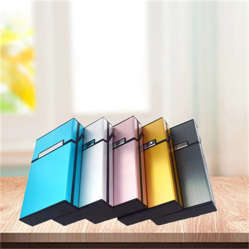 1pcs of ultra-thin portable cigarette case can hold 20 cigarettes, anti-pressure moist-proof extended cigarette storage protecti