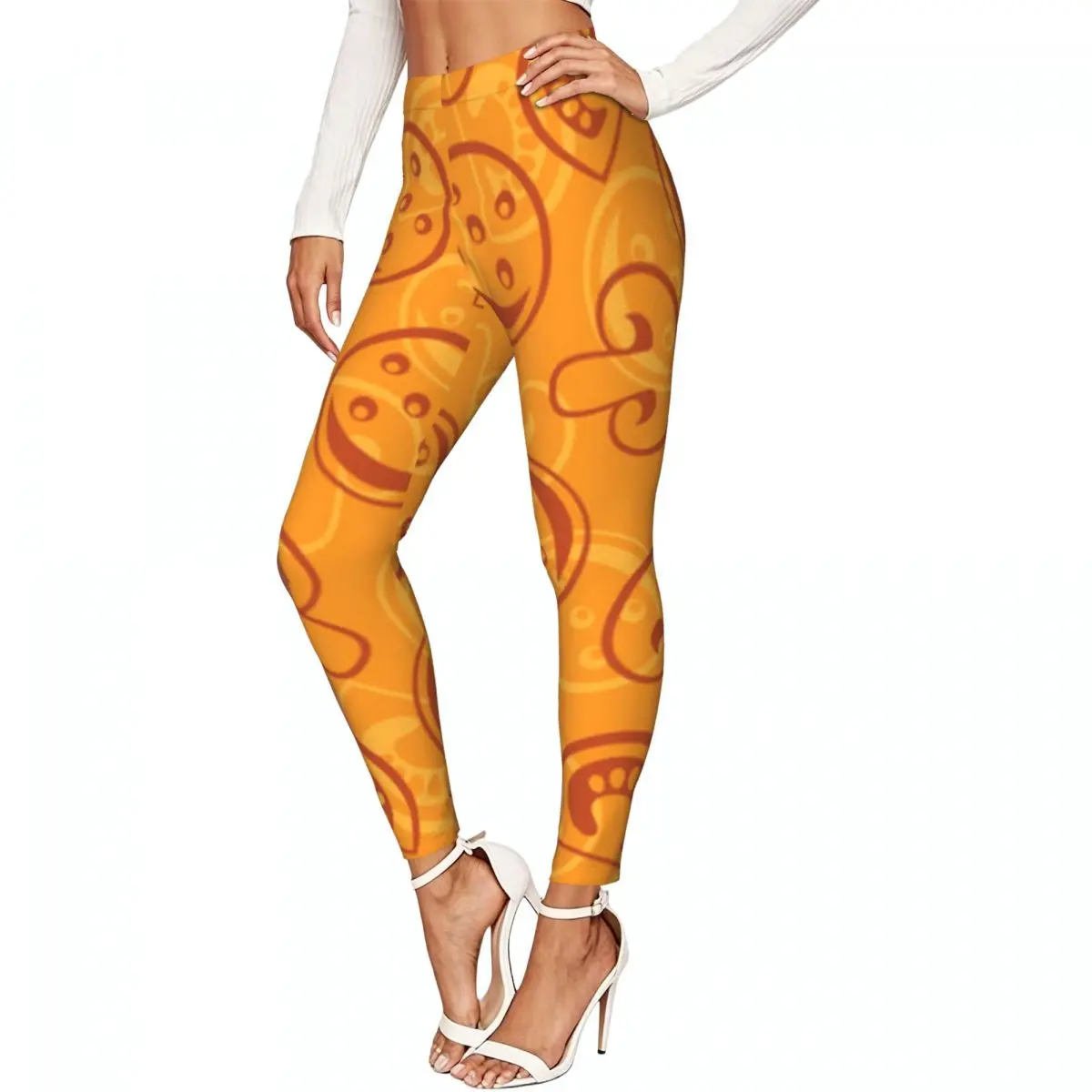 Pizza Background Women Stretchy Leggings High Elastic Comfortable Fitness Yoga Pants