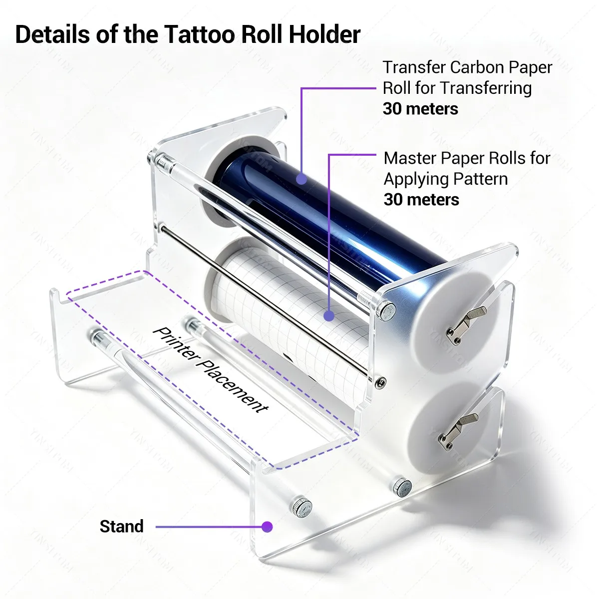 A4 Professional Ribbon&Transfer Paper Stand for Tattoo Transfer Sentil Thermal Printer Machine