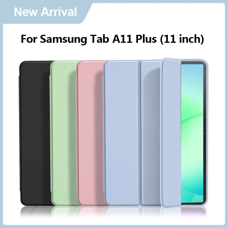 For Samsung Tab A11 Plus Tablet Case 11 inch PU Leather Soft