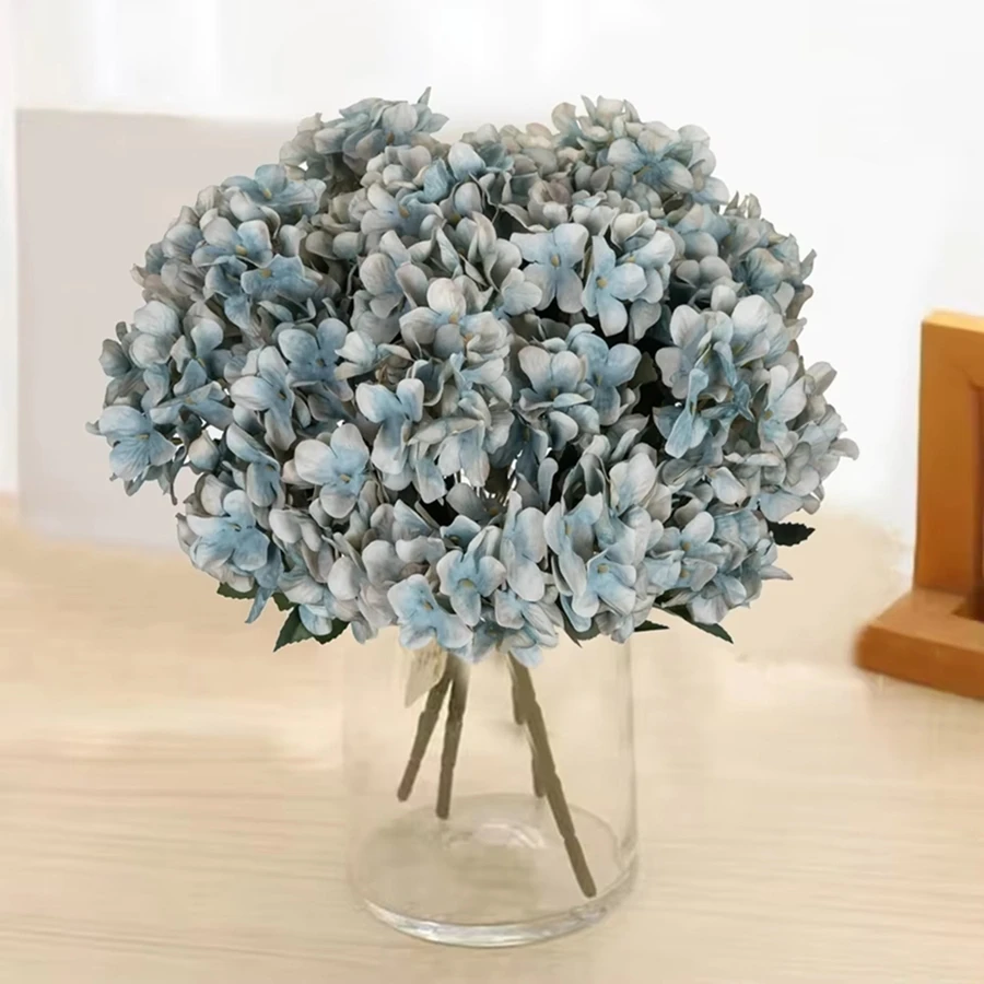 5Pcs Silk Artificial Flowers High Quality Hydrangeas Wedding Bridal Bouquet Home Living Room Decor Garden Archway Birthday Gifts