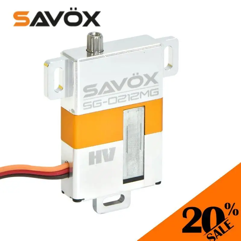 

Оригинальный SAVOX SG 0212MG Высоковольтный металлический планер с шестернями, сервопривод крыла 0,09 с/8,3 унции 8,4 В для RC планера