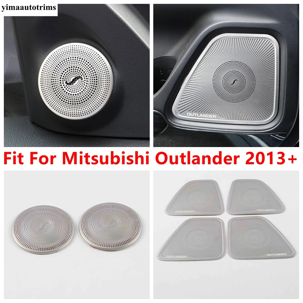 

Car Door Speaker Audio Pillar A Loudspeaker Frame Cover Trim For Mitsubishi Outlander 2013 - 2020 Stainless Steel Accessories