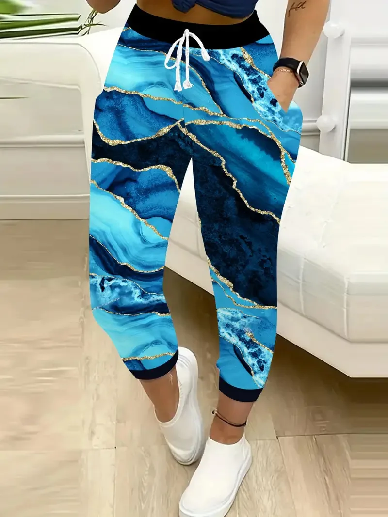 American cross-border 2024 spring new casual fashion trend, high-quality color gradient sports pants ML01 minimalist style