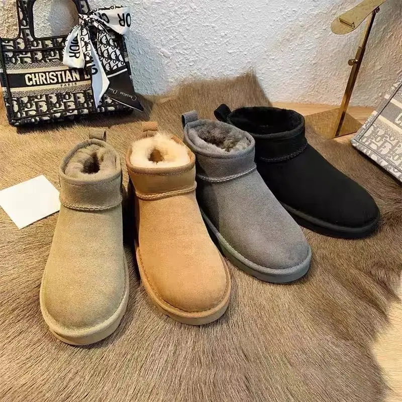 نمط جديد المرأة شباشب من الصوف الدافئة سميكة سوليد نعال من الصوف النعال النسائية الأحذية النسائية شبشب من جلد الغنم أحذية نسائية
