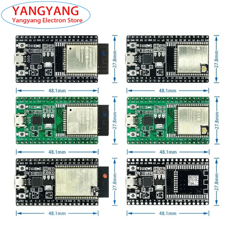 الأخضر الأسود WROVER ESP-WROOM-32D ESP-WROOM-32U ESP32-DevKitC مجلس التنمية وحدة MCU-32 ESP8266 WIFI بلوتوث قام المحفل عقدة جديد