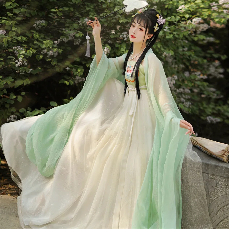 ZH04 Hanfu Female 2024 New Spring Light Improved Chinese Wind Kezi Skirt Super Fairy Ancient Clothing