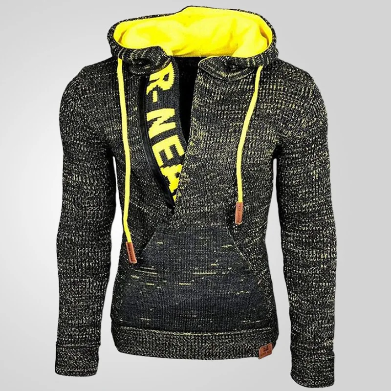 Men's Autumn/Winter Sweaters Hooded Pullover Knitted Sweatshirts Long Sleeve Cardigans