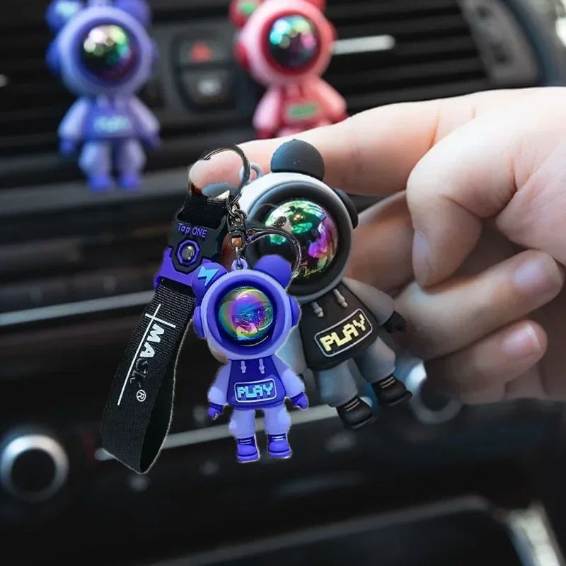 Porte-clés de voiture JOPendant, grands et petits porte-clés ours de dessin animé, pendentif beurre, pluie