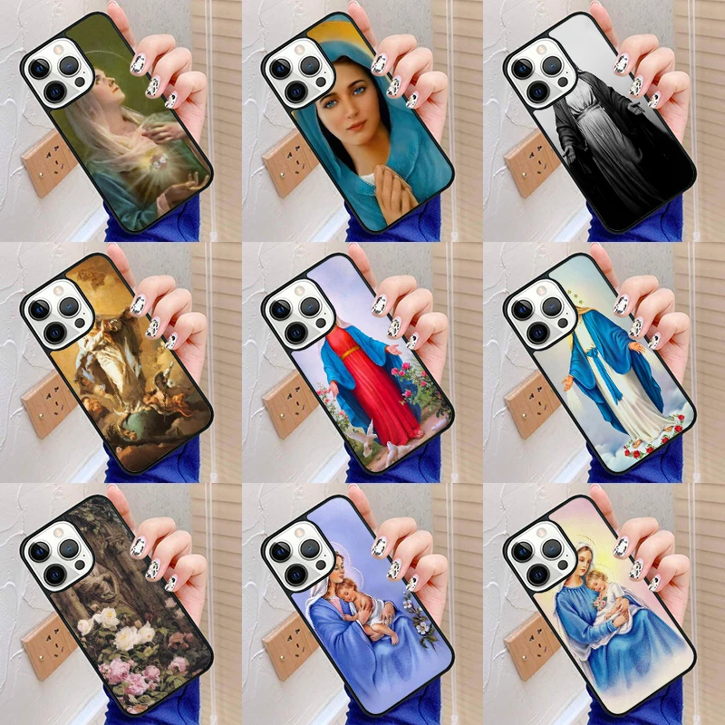 Virgin Mary Phone Case Cover For iPhone 16 15 SE2020 6 6s 7 8 plus 11 12 mini 13 14 pro max shell coque