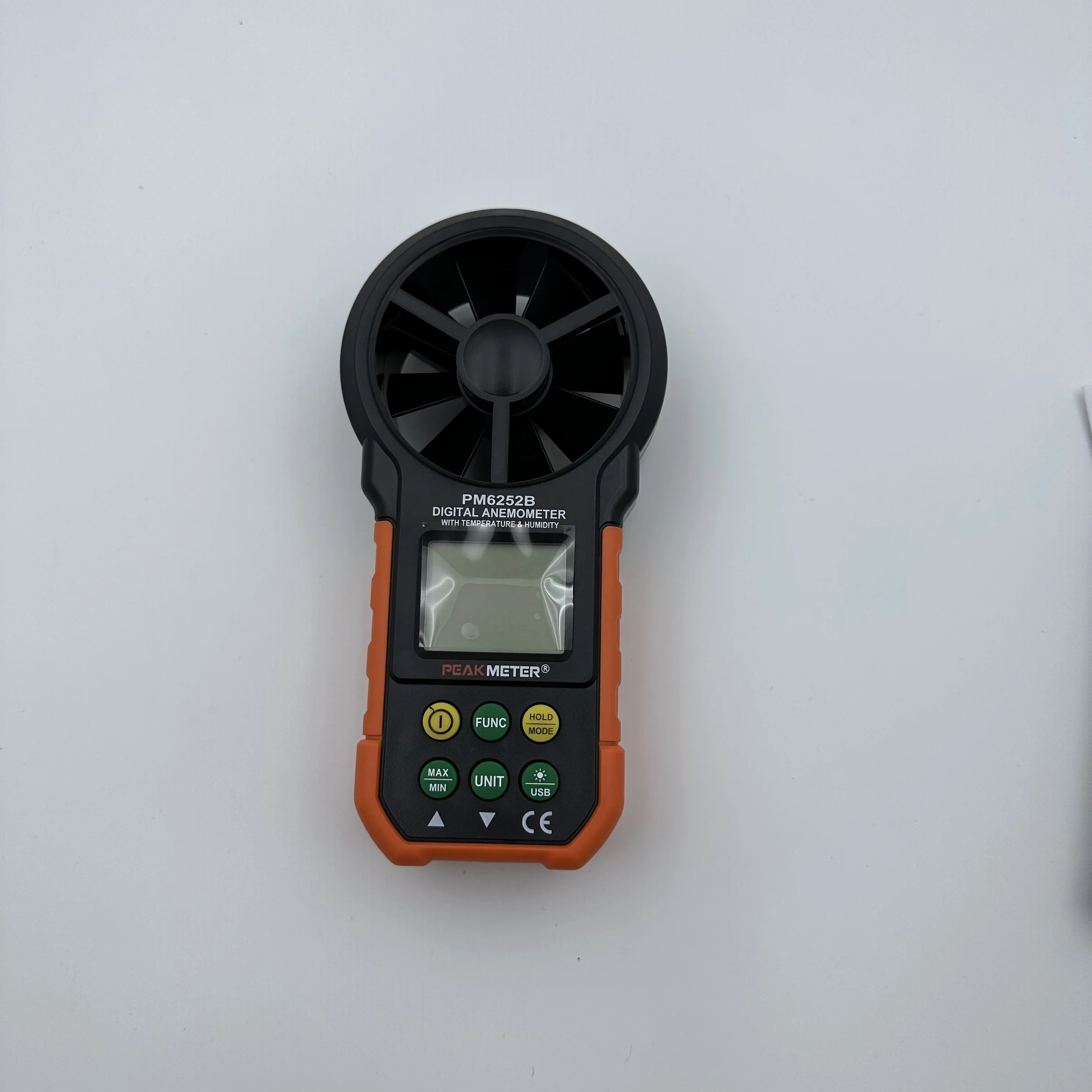 Anemometer digital PM6252B, pengukur kelembapan, termometer temperatur 3 in 1 anemometer digital dengan USB