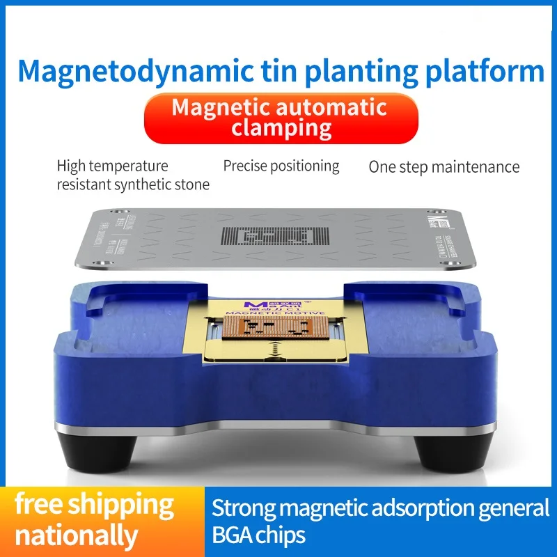 MaAnt C1 Magnetic CPU BGA Reballing Stencil Kit Platform For iPhone A8-A17 Hisilicon Qualcomm MTK EMMC Phone Steel Mesh Repair