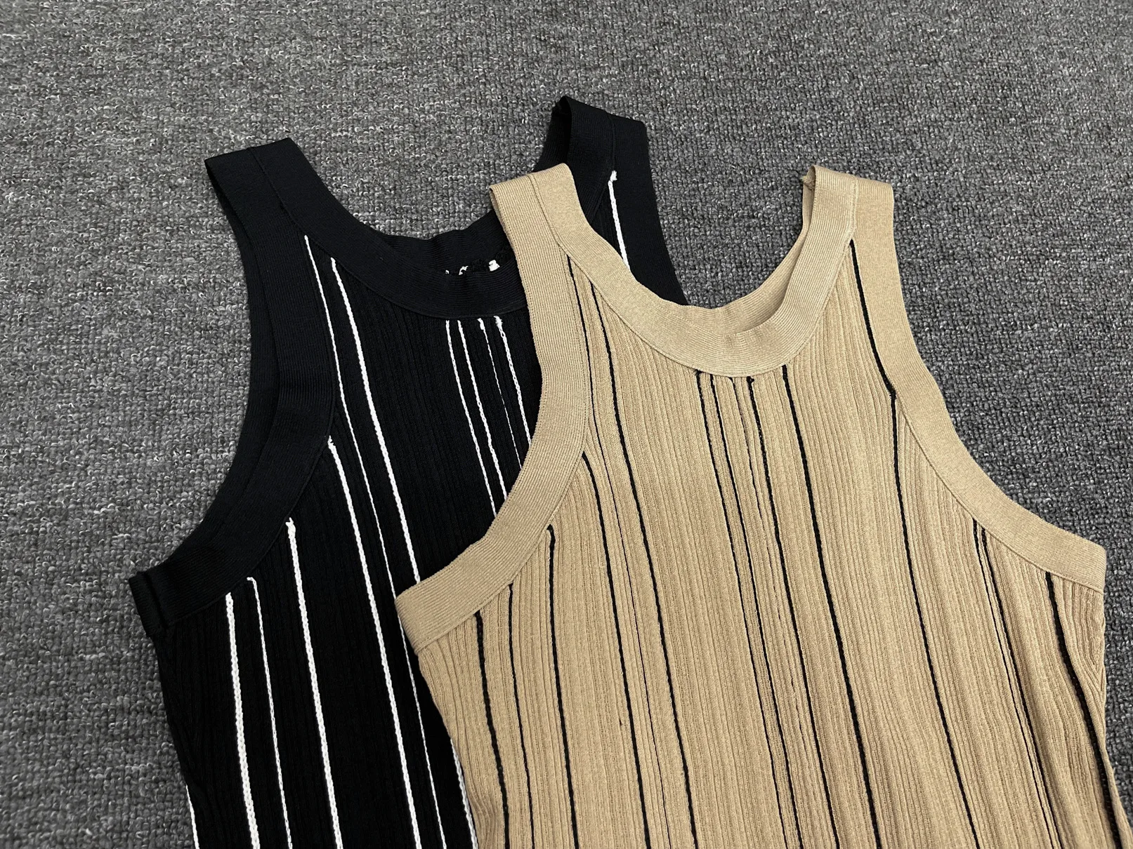 Jenny&Dave Fashion Ladies Minimalist Retro Basic Tank T-shirt Women Tops Striped Camisetas Verano Mujer 2024