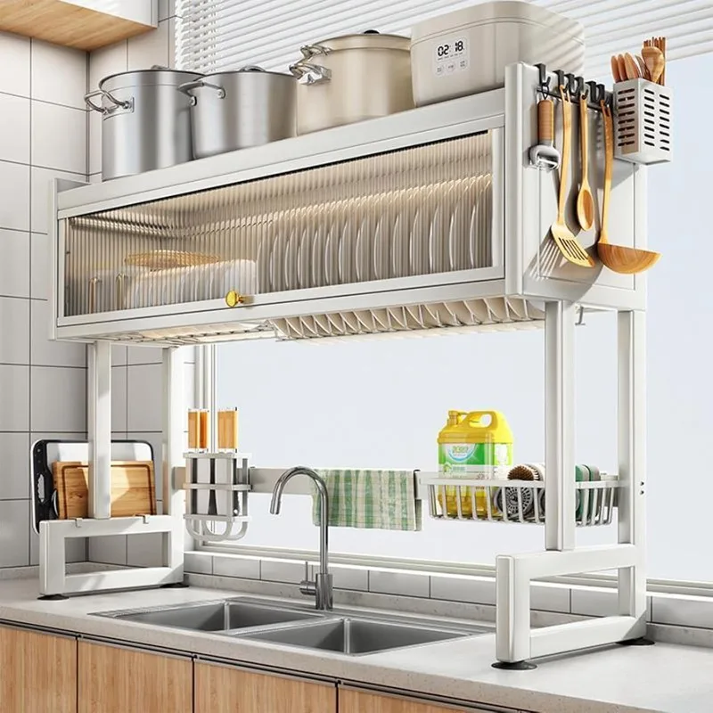 Over the Sink Dish Drainer Drying Rack 3 Tier Over Sink Dish rack for a Tidy Kitchen Sink Shelf Organized Space-Saving