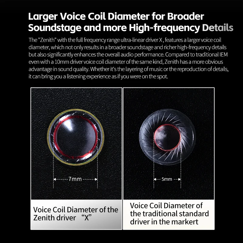 سماعات أذن KZ Zenith عالية الجودة قابلة للضبط داخل الأذن، سماعات رأس معدنية ديناميكية للسائق LEMs #4