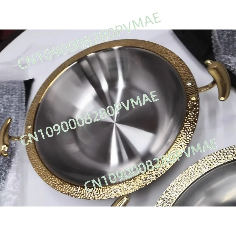 

304 Thickened Stainless Steel Mandarin Duck Hot Pot Large Capacity Hammered Clear Soup Pot for Home & Commercial Use