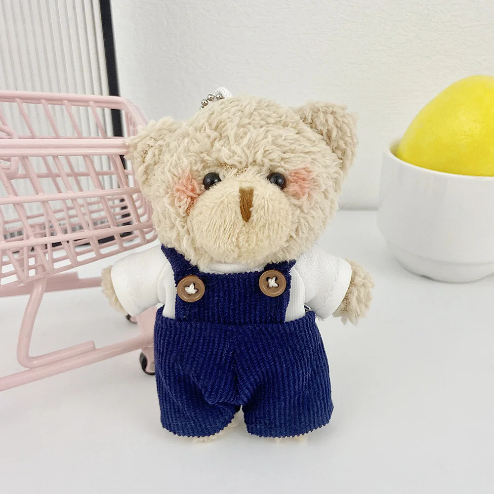 12cm Cute Blush Teddy Bear Plush Toys Cartoon Rabbit Bunny Animal Plush Stuffed Dolls Keychain Pendant Girl Small Gift