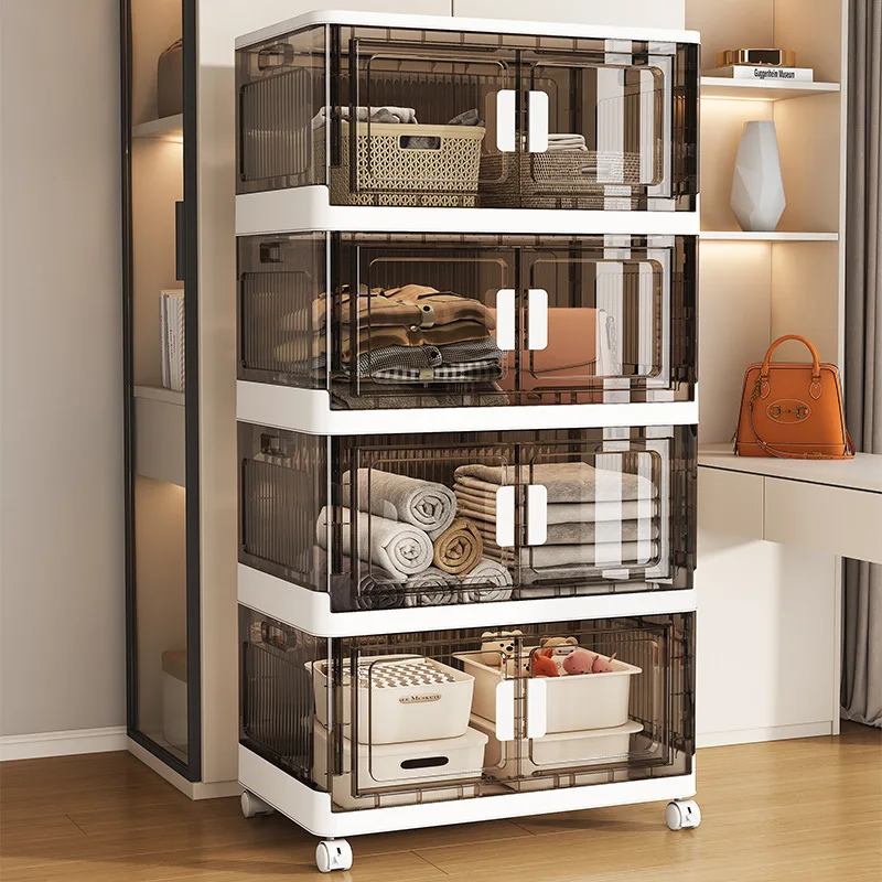Armário de Armazenamento de Plástico para Cozinha 5070 Largo, Organizador Doméstico para Lanches, Caixa de Armazenamento para...