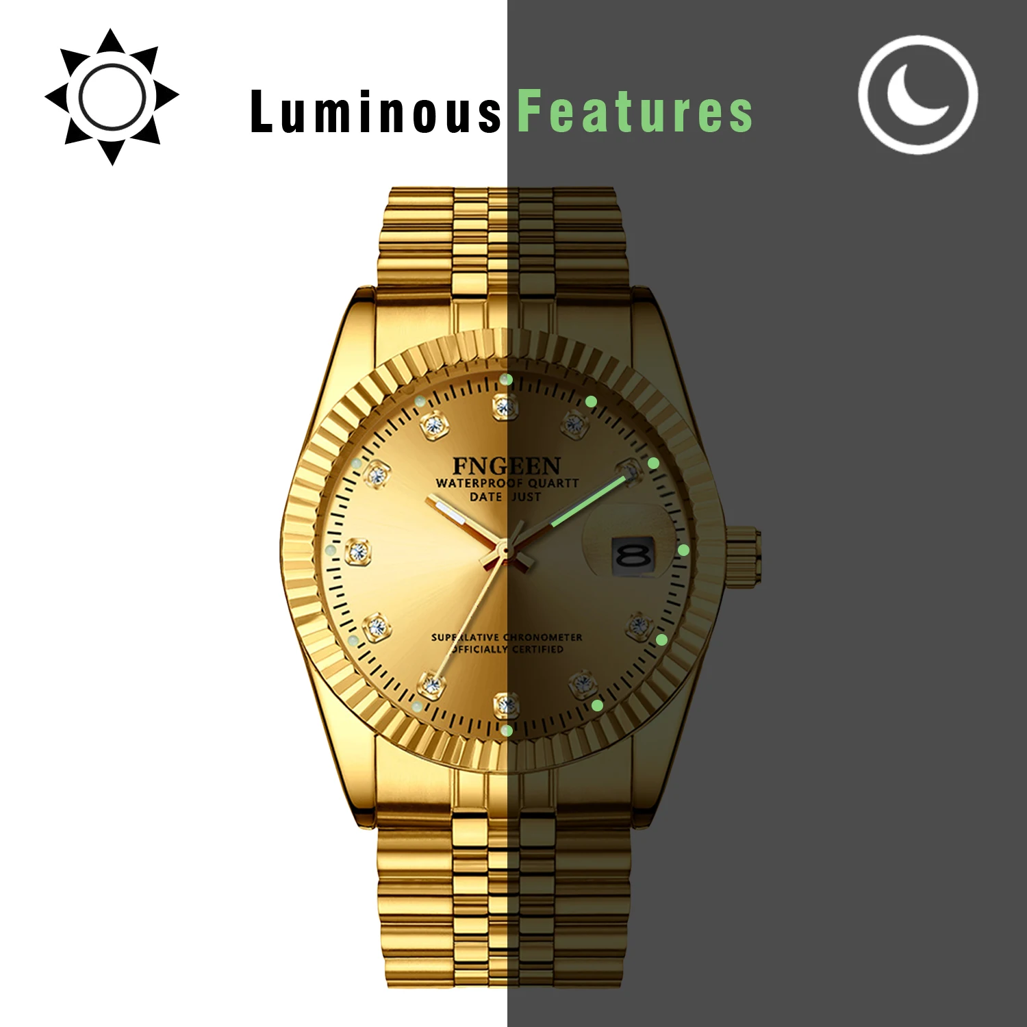 Lancardo 2023 New Business Calendar Luminous Dial Lover Watch Men Women\'s Waterproof Luxury Couple Quartz Wristwatch Clock Gift