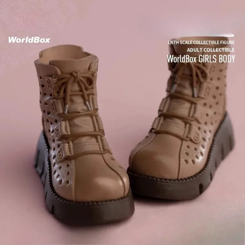 1/6 مقياس متعدد الألوان حذاء بوت بطول الكاحل مع رباط الحذاء GS001 أنثى الأحذية الصلبة نموذج لجسم شخصيات الحركة Worldbox 12in #3