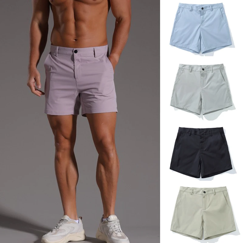 

Men's Qui Dry Color Fitn orts Casual American Sle Thermal Beach Pants mid Waist Straight Leg ort Length