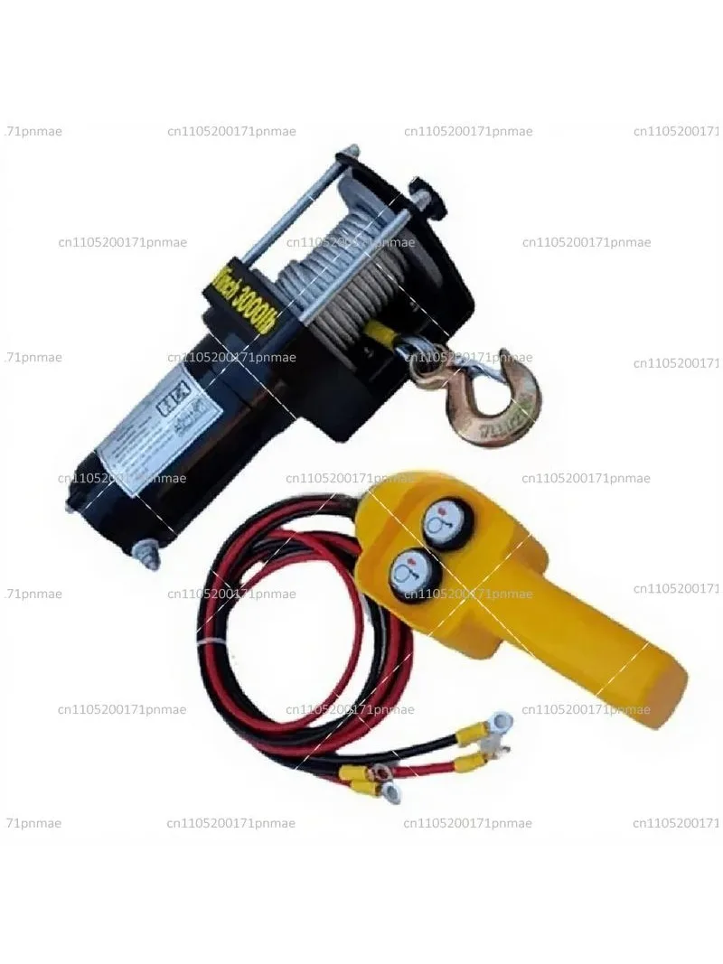 Electric Winch 3000lbs 12V 24V Off-Road Vehicle Self-Rescue Traction for Truck SUV ATV