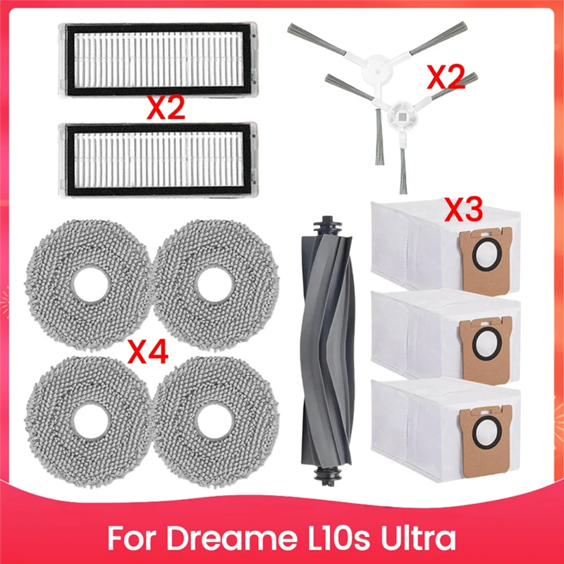 

12PCS Brush Filter Mop Cloth And Dust Bag Set Vacuum Accessories Replacement Parts Vacuum Accessories Replacement Parts-B61B