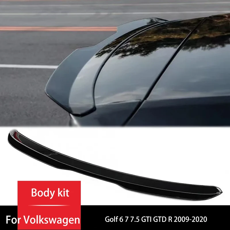 

For Volkswagen Golf 6 7 7.5 GTI GTD R 2009-2020 Maxton Style Rear Roof Spoiler Wing Gloss Black Top wing car decoration body kit