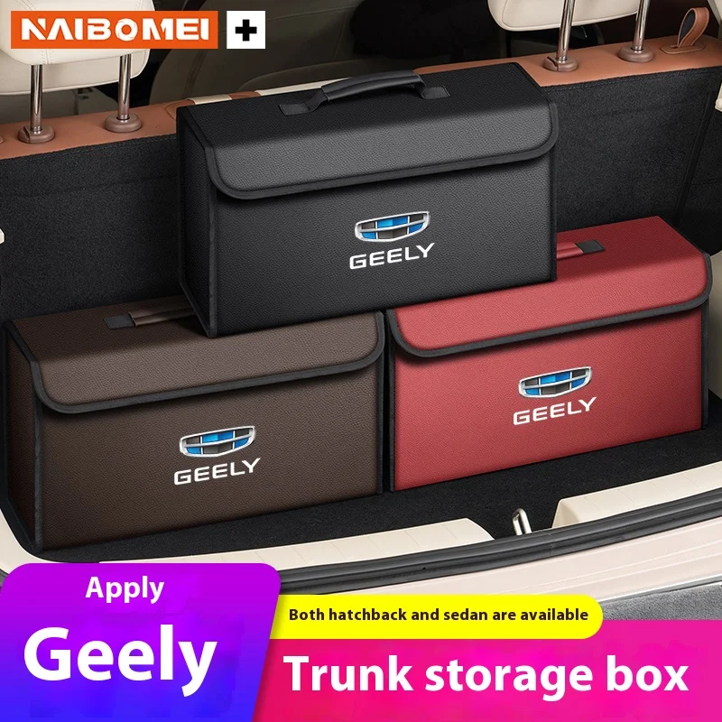 Para Geely Star Yue Bin Yue Di Hao Borui icono geométrico accesorios interiores plegables para la caja de almacenamiento del maletero de un coche