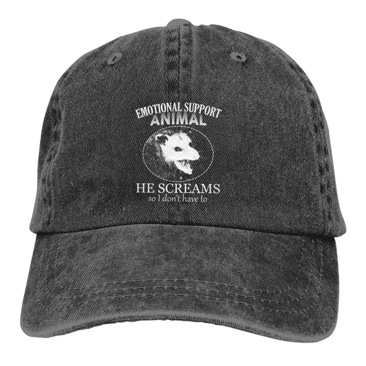 2026 Emotional Support Animal Baseball Cap Men Hats Women Visor Protection Snapback Opossum Caps