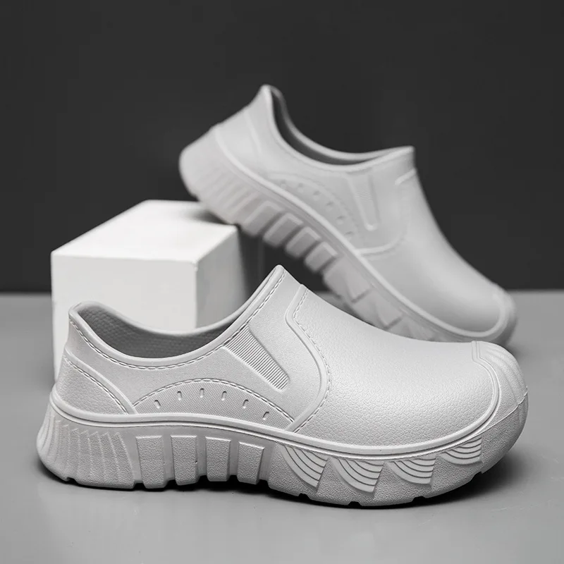 Men's Soft Oil-proof Waterproof Rain Boots Indoor and Outdoor Chef Shoes EVA Material Comfortable and Light Garden Shoes