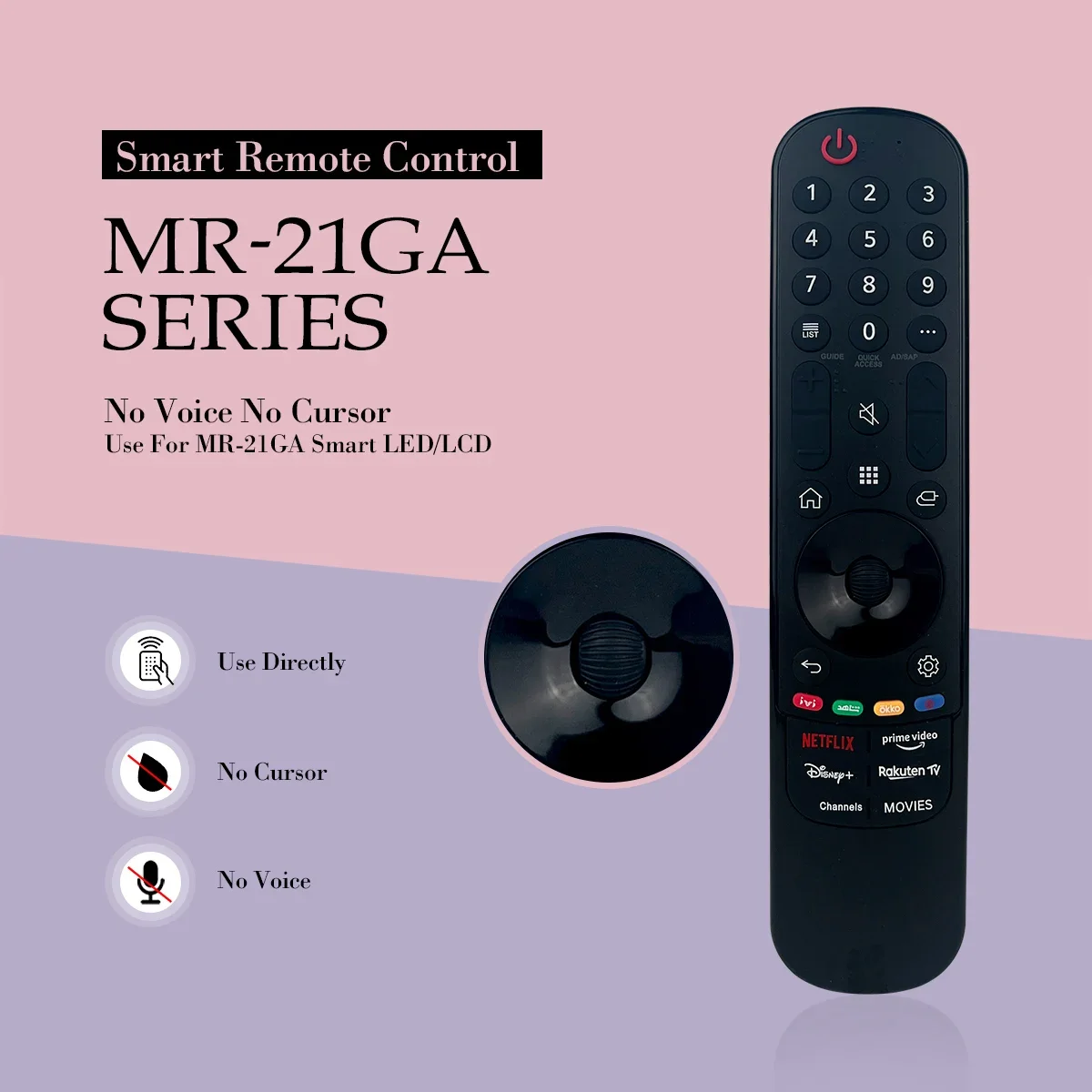 MR21IR Magic Replacement Remote for Smart TV Models Universal Remote Compatible (No Voice Magic Pointer Function)