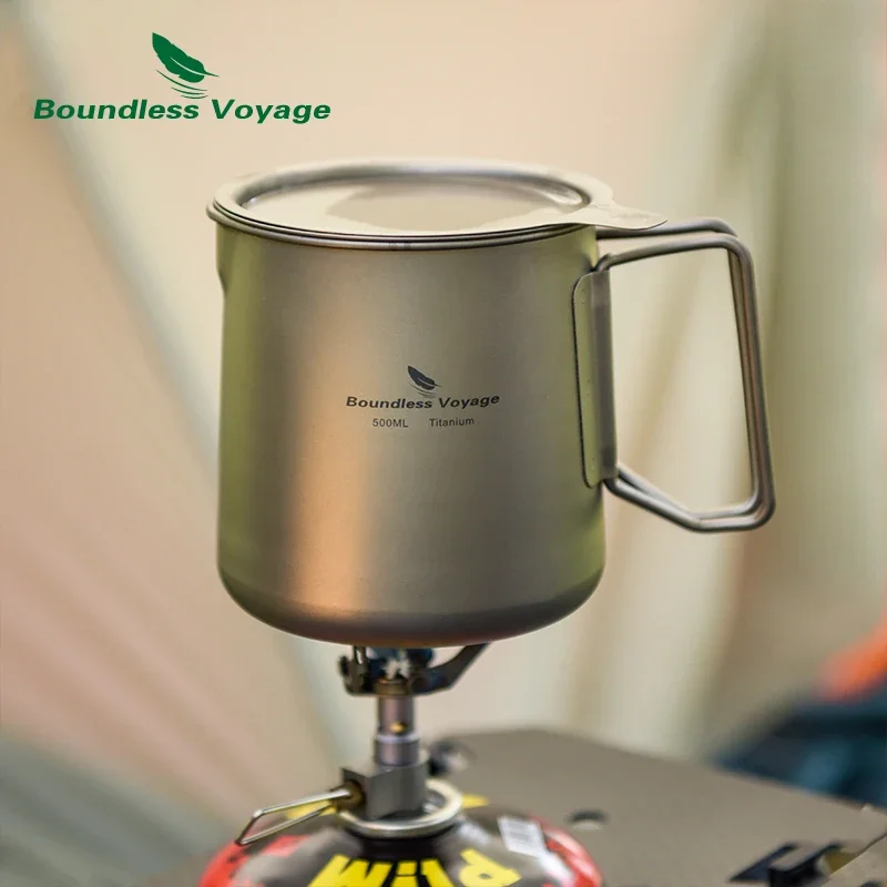 Imagem -03 - Boundless Voyage-titanium Bule Conjunto com Filtro Única Camada de Café Chá Caneca Panelas Portáteis Teaware 500ml