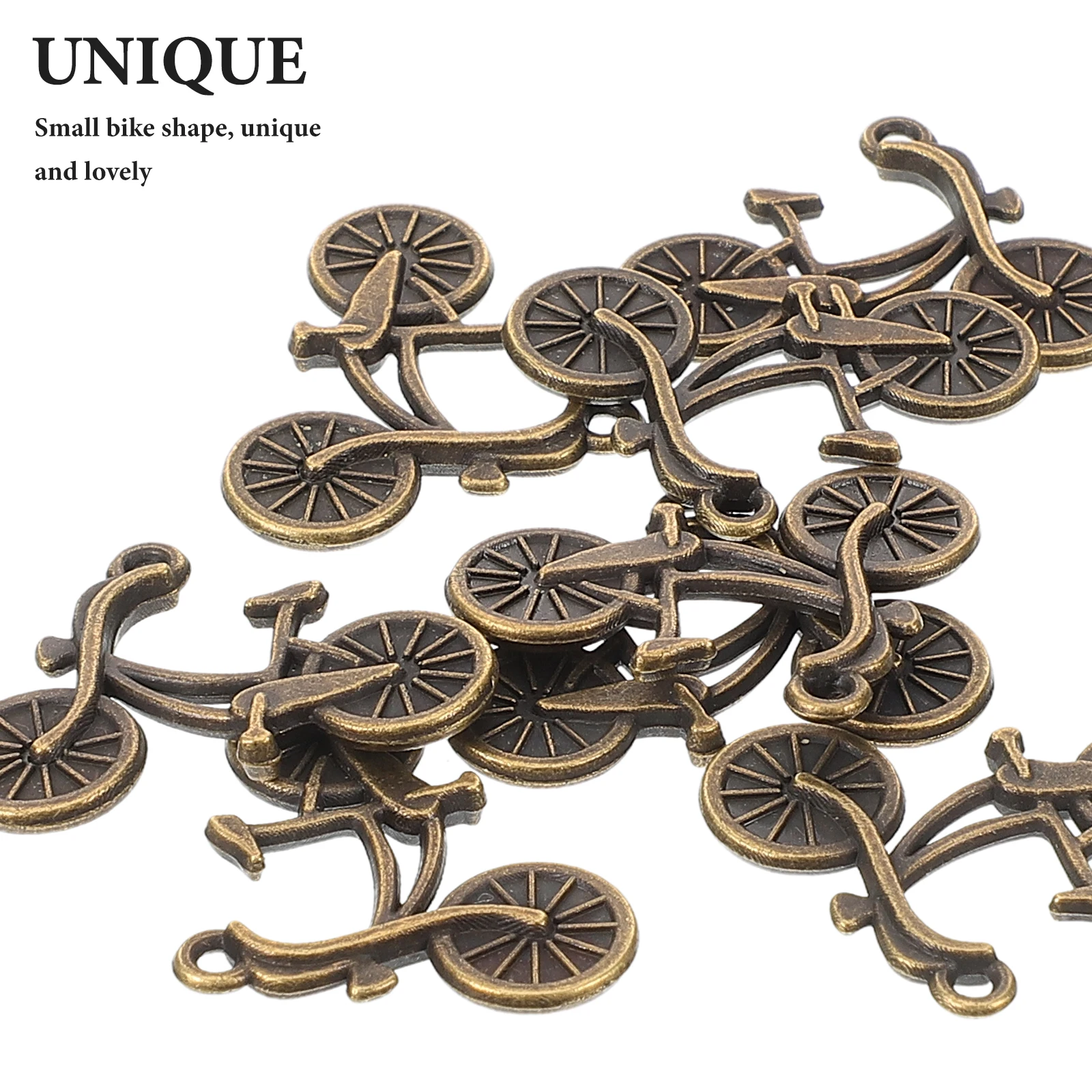 

8 Pcs Bronze Bicycle Decoration Zinc Alloy Cycling Charm Charms for Jewelry Making