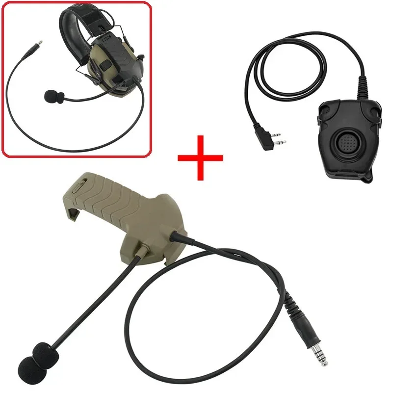 

New Microphone & Tactical U94 PTT for Walker's Razor Electronic Shooting Earmuffs Anti-noise Shooting Hunting Tactical Headset