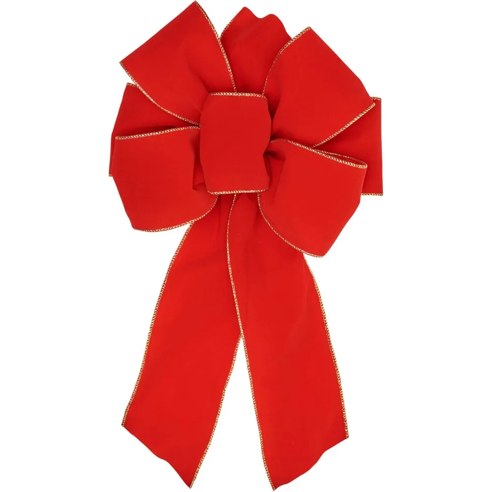 6-pack-classic-christmas-collection-bow-xl-4-red-velvet-ribbon-gold-wired-edge-8-loops-and-center