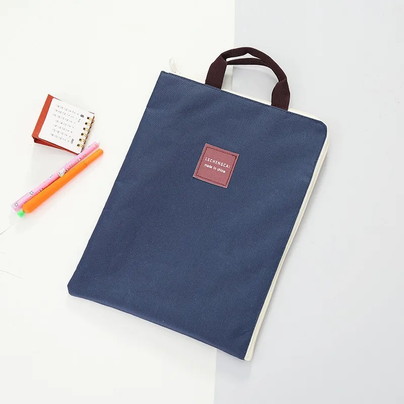 Bolsa de archivo A4 portátil multicapa multifuncional, bolsa de almacenamiento para estudiantes, IPad, maletín de lona Oxford móvil