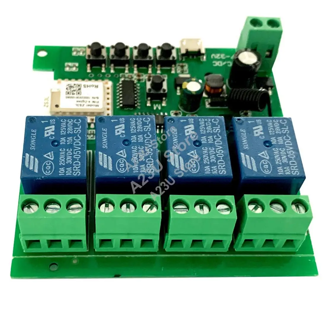 

Zigbee Tuya Smart 4CH релейный модуль DC5V 7-32V Rf433mhz пульт дистанционного управления переключатель света работает с Alexa Google Home-Hot