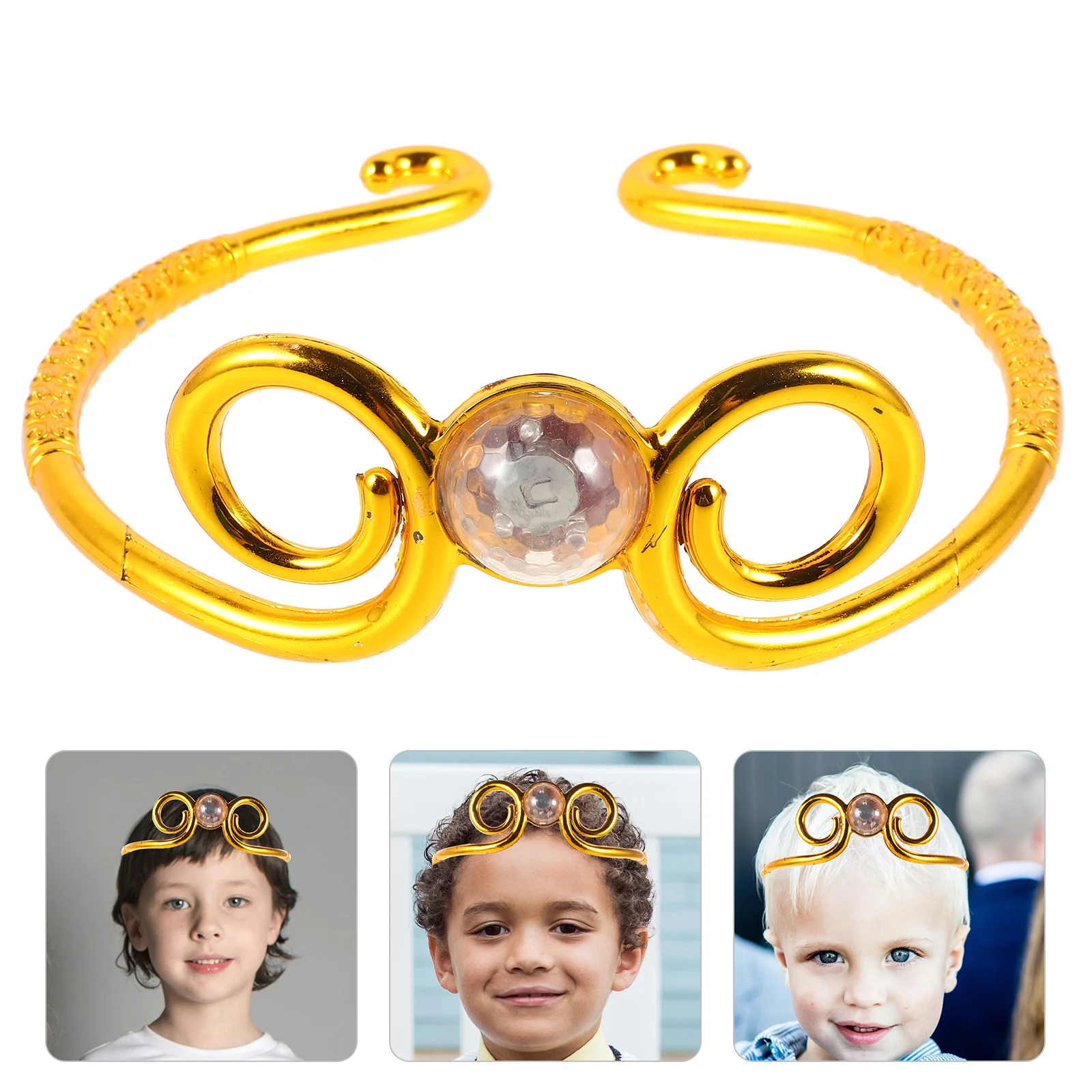 

Повязка на голову Wukong, детский регулируемый пластиковый головной убор, обруч Sun Wukong для сценического выступления, легкая светящаяся повязка на голову с изображением обезьяны