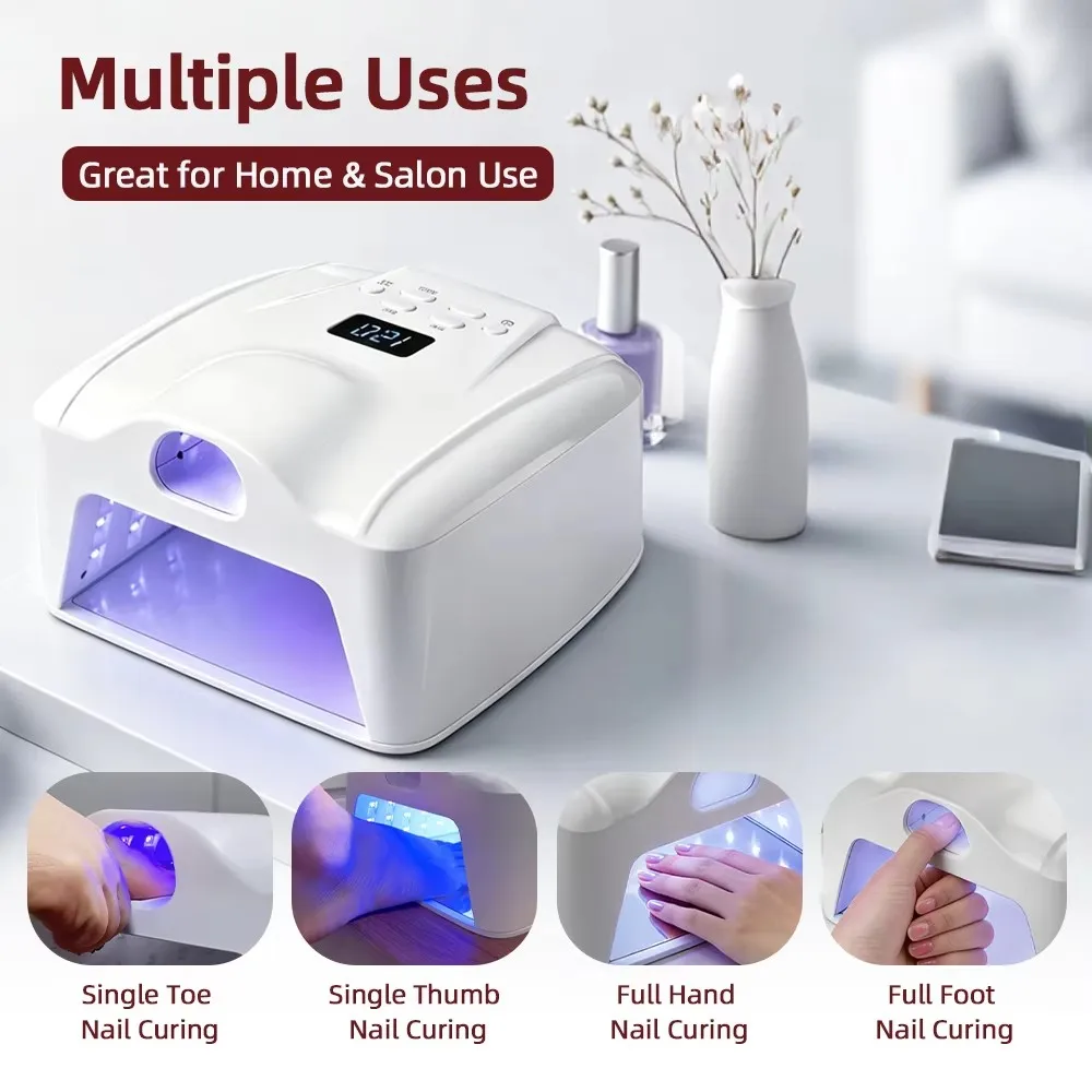 2026 Nail Lamp Single Toe Single Finger Gel Nail Curing Lamp Full Hand Fast Drying LED Light Nail Dryer Auto Sensor Dual Lamp