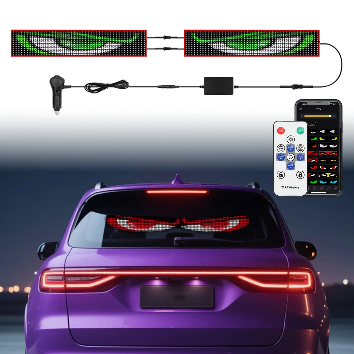 

Flexible Car LED Ambient Light 24V Interior Warning Light Strip Decorating Light APP With Remote Control for Car Truck Vehicle