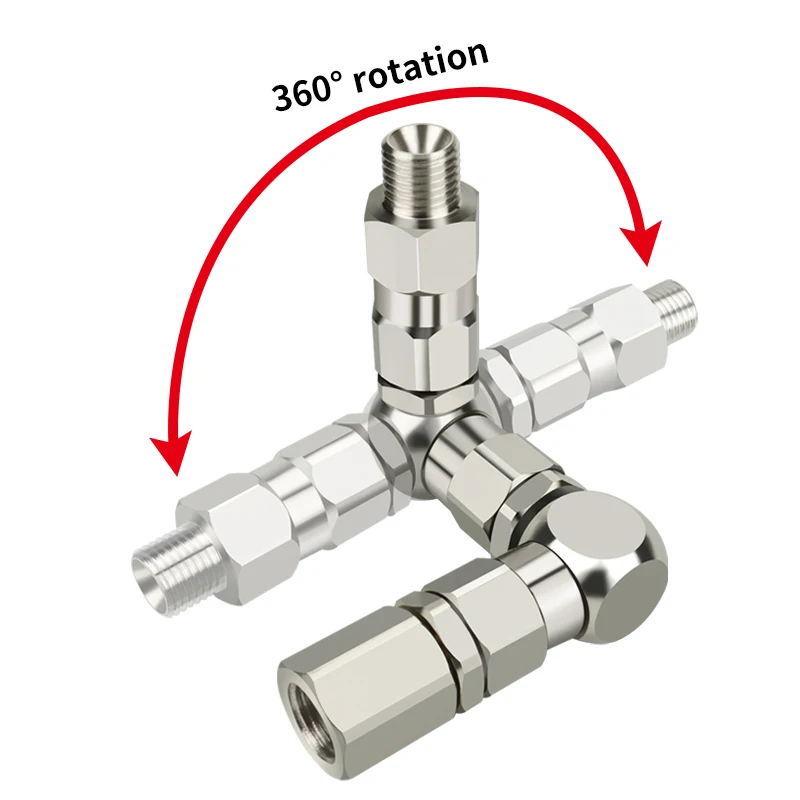 1 Stuk 1/4 1/2 3/8 Z-Type Roterende Verbinding 6500psi Sproeierpomp Accessoire Roestvrij Staal 360 ° Rotatie Sproeier Pomp Accessoire