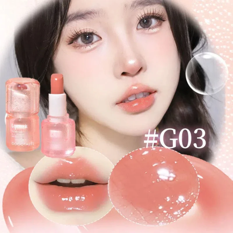 Gogotales Jelly Mirror Watery Lip Gloss Pale White Pure Lust Water Light Big Ice Bucket Hydrating Moisturizing Lipstick Makeups