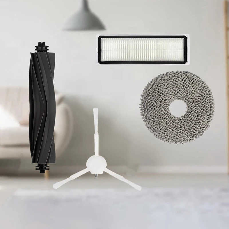 Robô Aspirador Acessórios de Substituição, Escova Lateral Principal, Filtro Hepa, Mop Pano para Dreame L10S Ultra