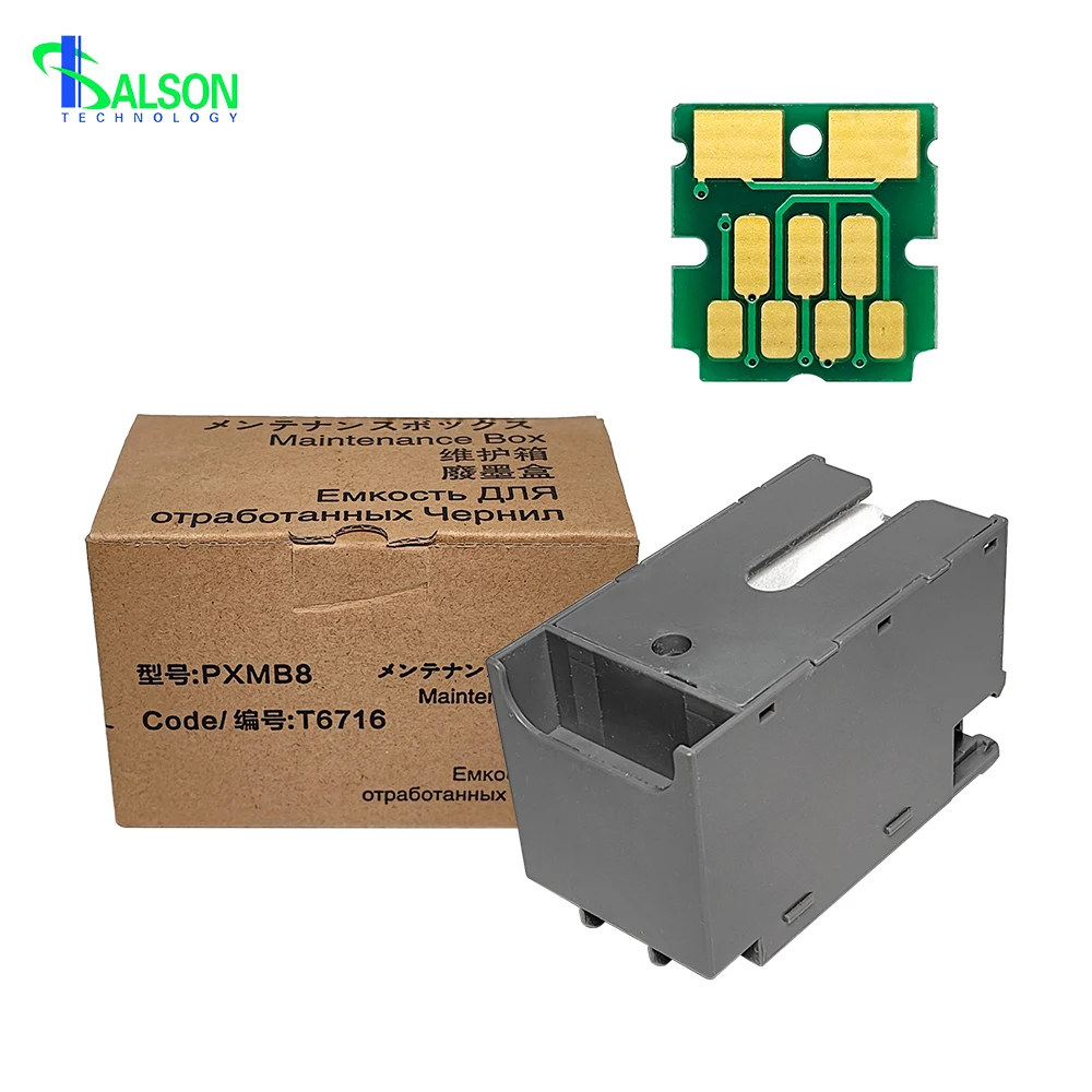 T6715 Maintenance box with Chip T6716 For Epson Work Pro 4720DWF 725DWF 4730DTWF C5210DW C5290DW C5290DW Waste Ink box