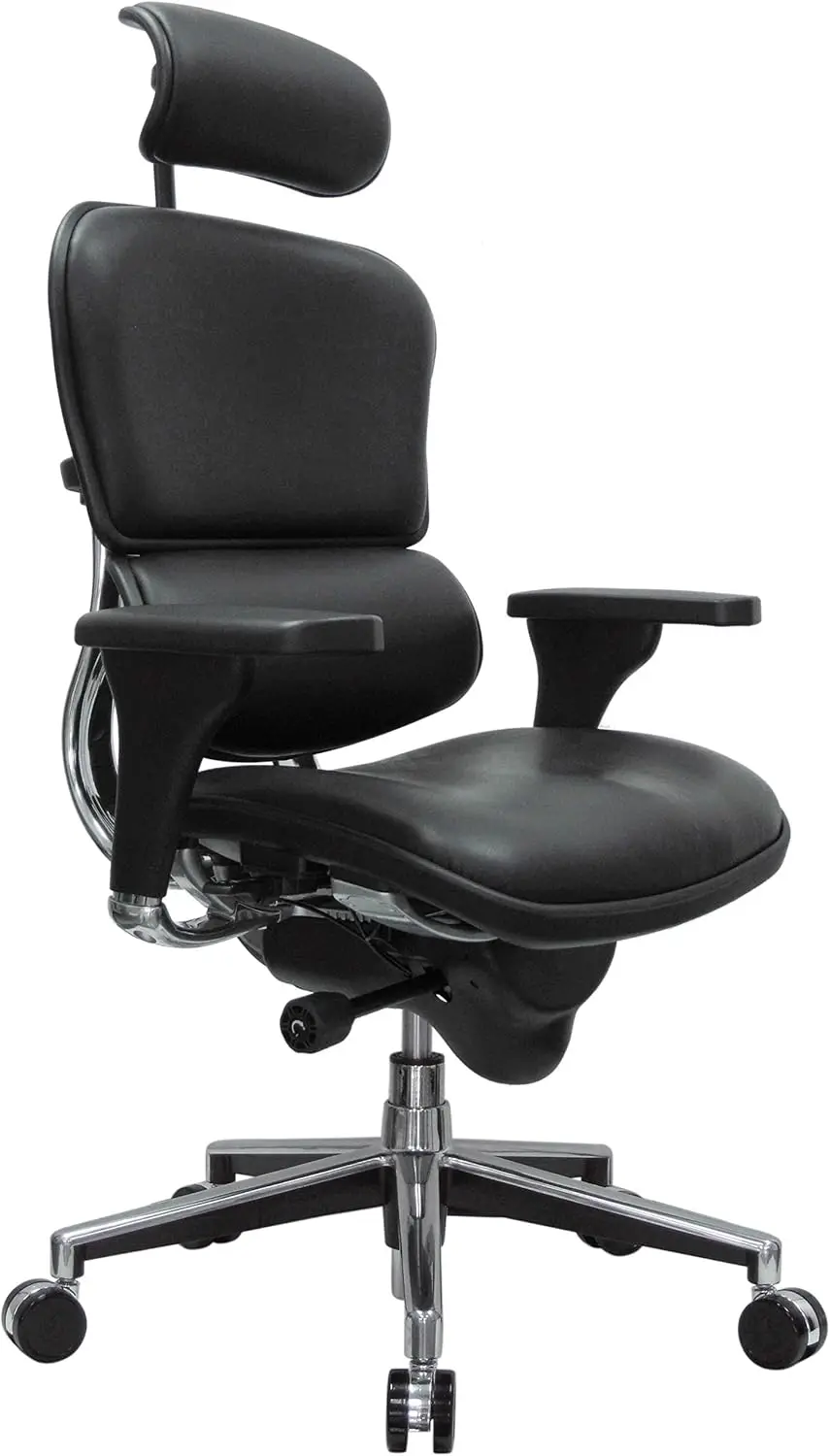 Executive High Back Leather Swivel Chair Office Chair with Tilt Tension Control Tilt Lock Back Angle Height Synchro Tilt